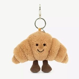 Jellycat Amuseable Croissant Bag Charm 6.3x5.1x1.6" Soft and Plush NWT
